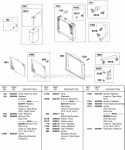 Radiator Hoses Mounting Brackets Screens Diagram and Parts List for 580447-0333-E2  Briggs and Stratton Engine